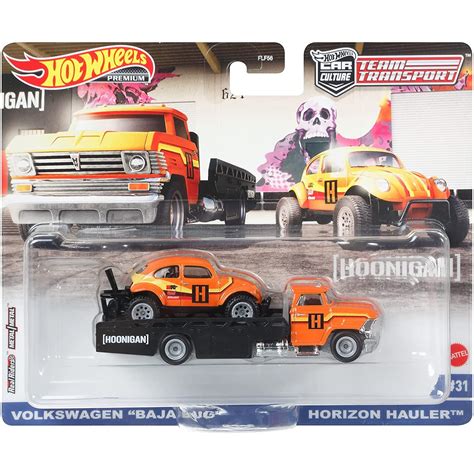 Set Masinute Hot Wheels Car Culture Team Transport Horizont Hauler Cu Masinuta Volkswagen