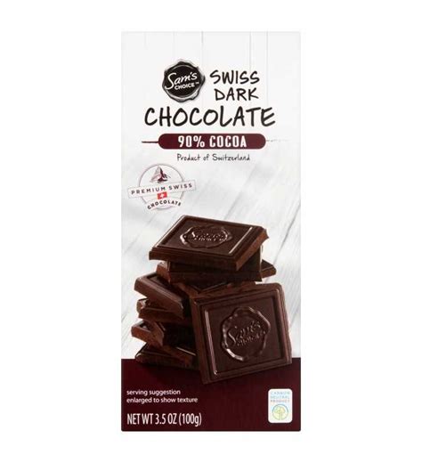 Sams Choice 90 Cocoa Swiss Dark Chocolate 35 Oz