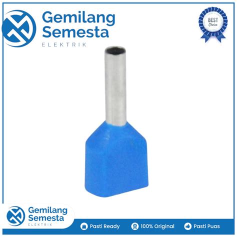 Jual Twin End Insulated Ferrules Mm Te Kabel Skun Isolasi Biru