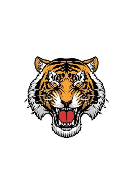 Premium Vector Tiger Head Logo Design Vector