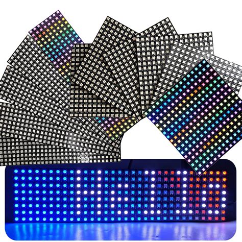 1 20pcs Ws2812b Rgb Led Panel 8x8 16x16 8x32 Pixel Flexible Matrix