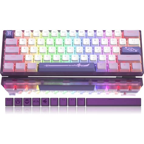 Womier K61 WK61 60 Mechanical Keyboard 61 Keys PBT Hot Swap Switches Support Lighting Effects