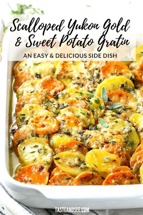 Scalloped Yukon Gold And Sweet Potato Gratin Sweet Potato Gratin