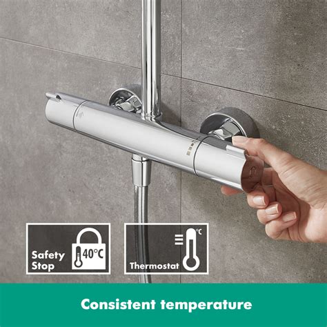 Hansgrohe Crometta E Showerpipe Modern Showers