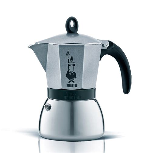 Cafetera Italiana Bialetti Moka Induction Antracite 6Tz cocinas Inducción