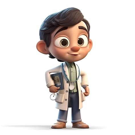 Premium AI Image | 3D Render of Little Doctor with stethoscope on white ...
