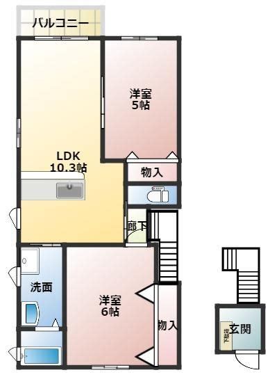 エクセロンⅡ 賃貸アパート 2階 A201 2ldkの物件詳細 いい部屋ネットの大東建託リーシング