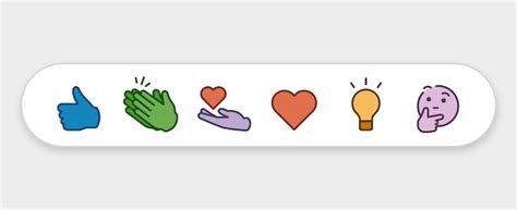 Premium Vector Linkedin Reactions Symbol Icons Like Love Thinking