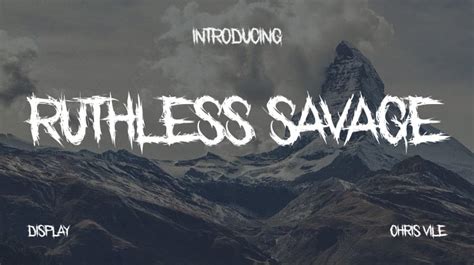 Ruthless Savage Font : Download Free for Desktop & Webfont