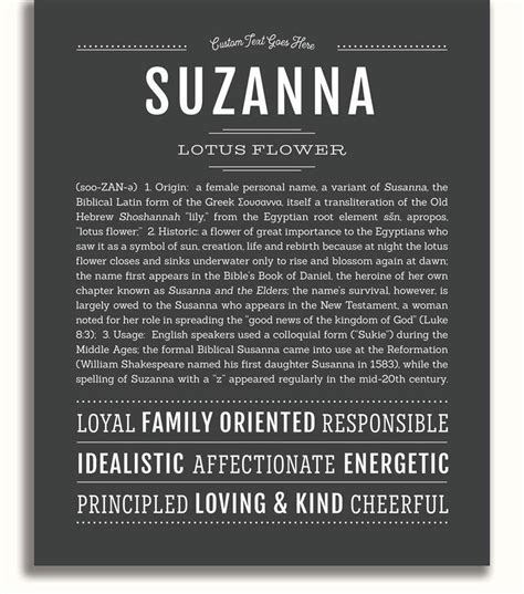 Suzanna | Name Art Print – Name Stories