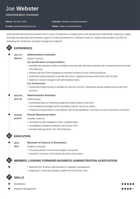 Business Administration Resume Samples And Writing Guide