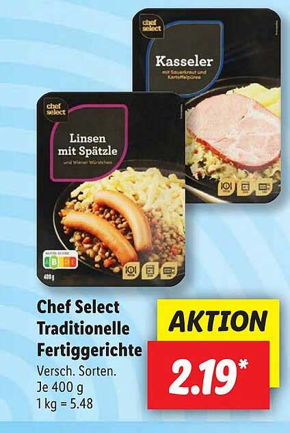 Chef Select Traditionelle Fertiggerichte Angebot Bei Lidl Prospekte De