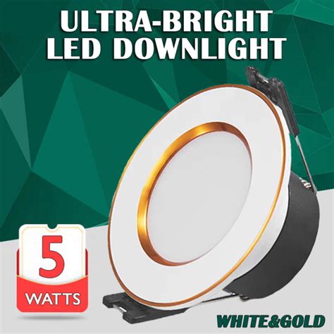 LED Downlight 220V 5W Tri Color Black Color Changing Led Light Bulb