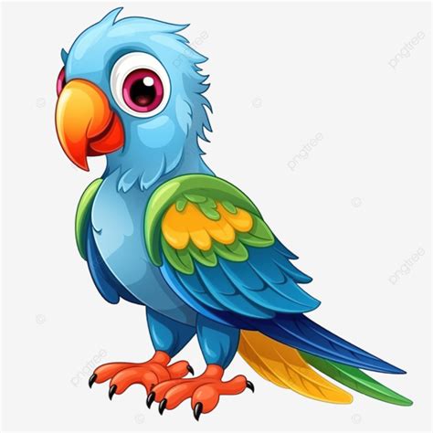 Personaje De Dibujos Animados De Loro PNG Loro Guacamayo Pájaro PNG