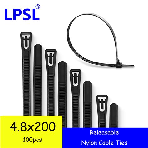 Lpsl Releasable Nylon Cable Ties Heavy Duty Reusable Tie Wraps Strong