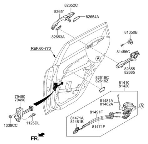 82651G5000C3S Genuine Kia Door Outside Handle Assembly