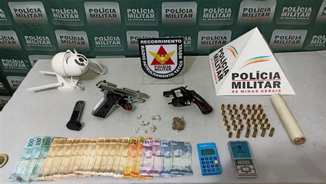 Trio é preso drogas e armas durante festa em Governador Valadares