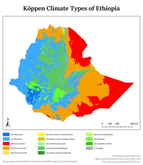 the climate map of ethiopia . : r/MapPorn