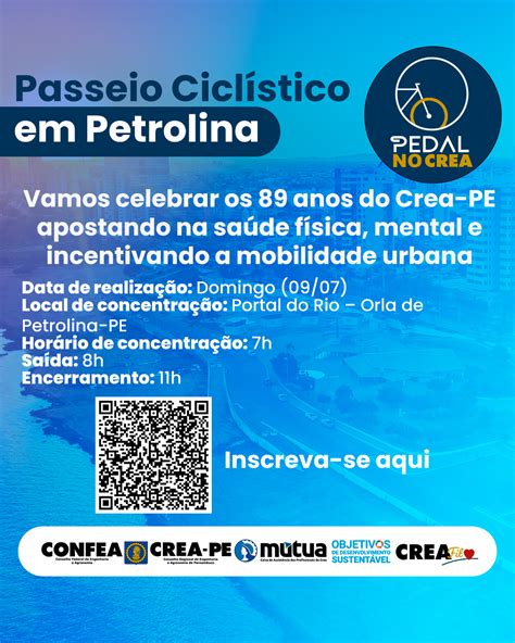 Passeio Cicl Stico Em Petrolina Comemora Os Anos Do Crea Pe Crea Pe