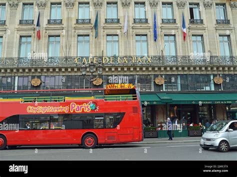 Cafe De La Paix Paris France Stock Photo Alamy