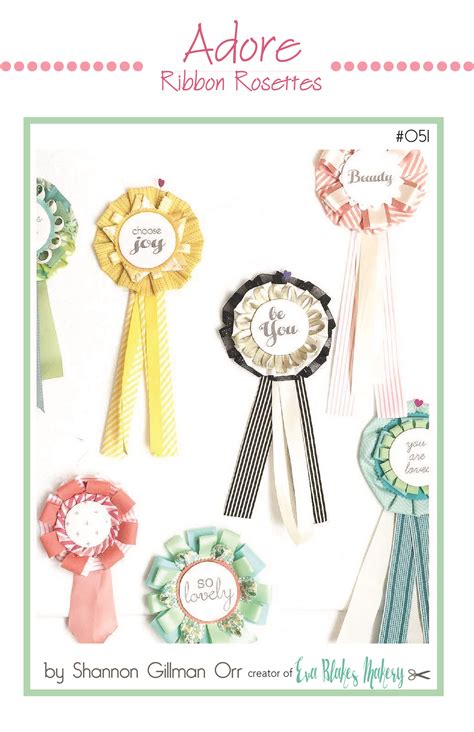 Adore Ribbon Rosettes Pdf Pattern — Eva Blakes Makery