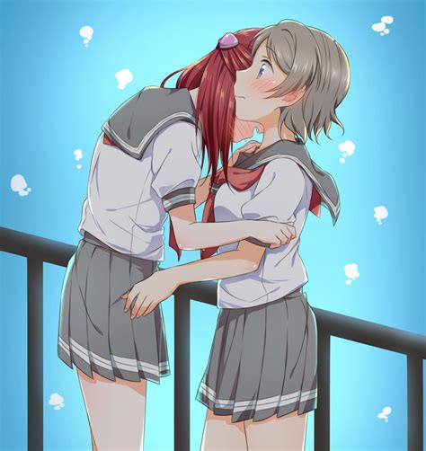 Watanabe You And Sakurauchi Riko Love Live And 1 More Drawn By Yuchi