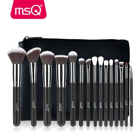 Msq Professional 15pcs Makeup Brushes Set Powder Foundation Eyeshadow Make Up Brush Kit