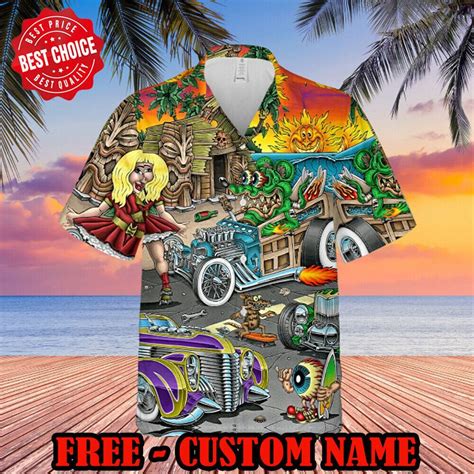 Rat Fink And The Hot Rod Story Unisex Hawaiian Shirt Sold By Amalea Retainer Sku