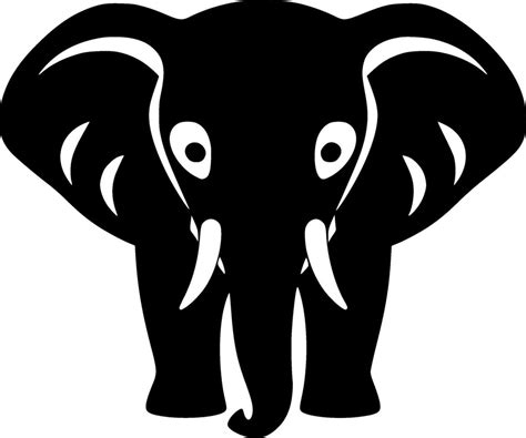 Elefante Minimalista Y Plano Logo Ilustraci N Vector En