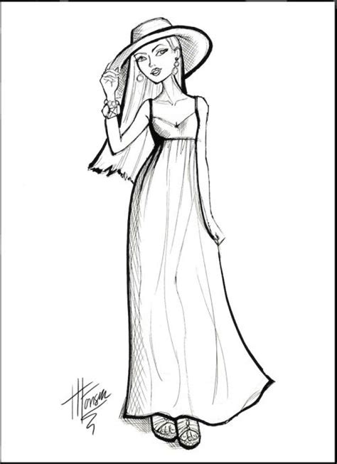 Maxi Dress Sketch At Explore Collection Of Maxi