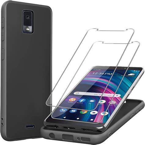 Rtyjz For Blu View 3 Case With 2 Pack Tempered Glass Screen