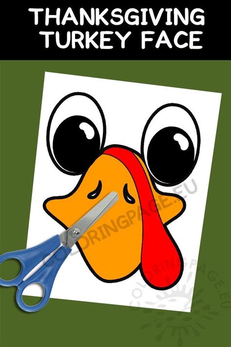 Thanksgiving Turkey Face printable – Coloring Page