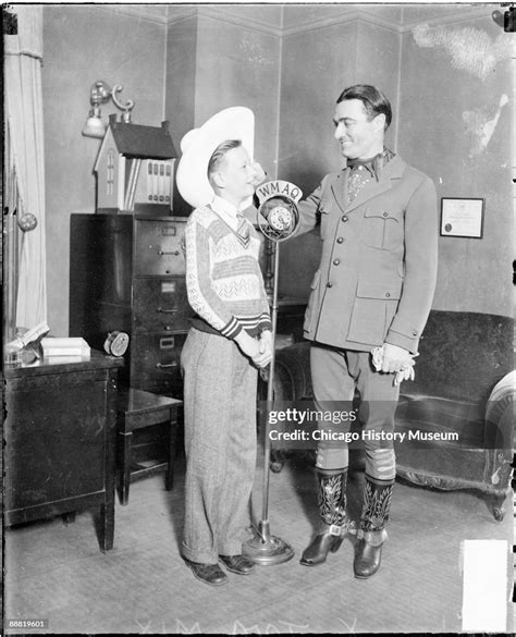 Full Length Portrait Of Actor Tom Mix Wearing A Cowboy Suit And