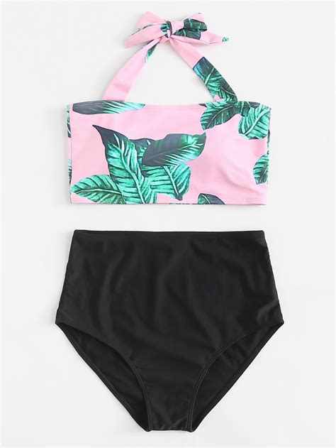 Usa Online Jungle Print High Waist Bikini Set Livingston Women Online