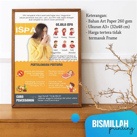 Jual Poster Kesehatan Gejala Ispa Shopee Indonesia