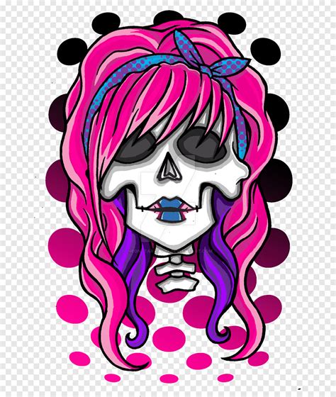 Cráneo humano simbolismo dibujo arte rockabilly calavera pintura de