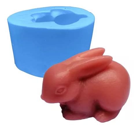 Coelho De Páscoa Inteiro Molde Silicone Sabonete Vela Resina