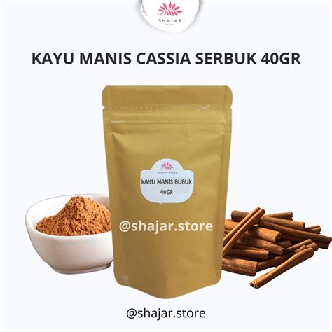 Jual Kayu Manis Cassia Bubuk Gr Cinnamon Powder Organic Bahan