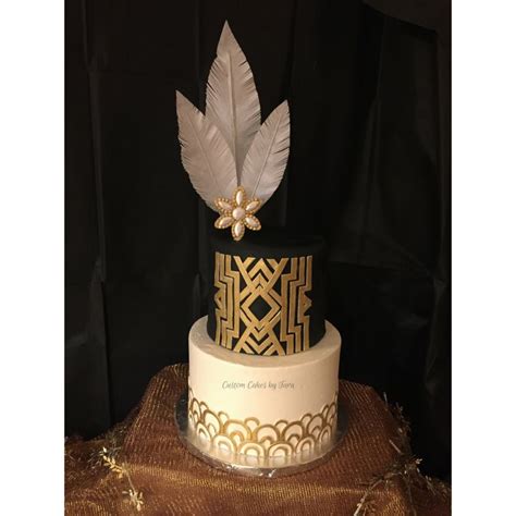 Great Gatsby Speak Easy Roaring 20s Art Deco Inspired Cake 1920s