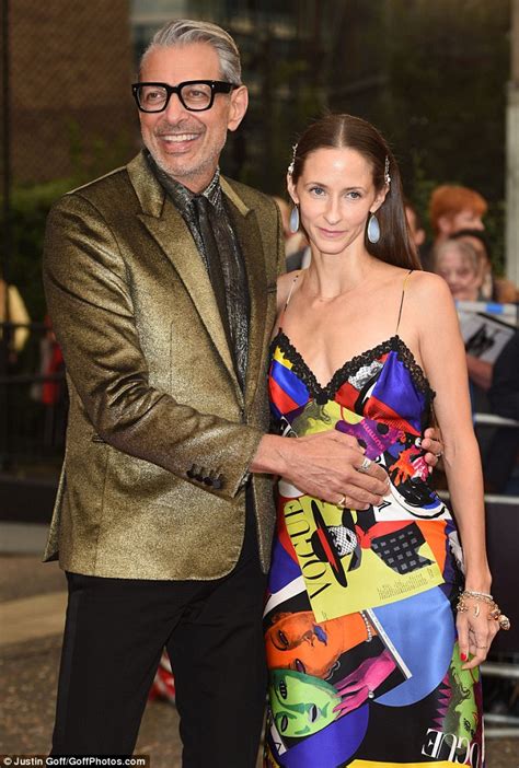 Jeff Goldblum 65 And Wife Emilie 35 Put On A Cosy Display At Gq Men