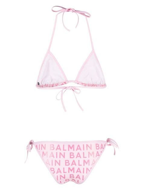 BALMAIN Glittered Triangle Bikini Set Balmain