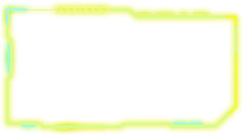 Yellow Futuristic Border Png With Virtual Hud Display Elements And