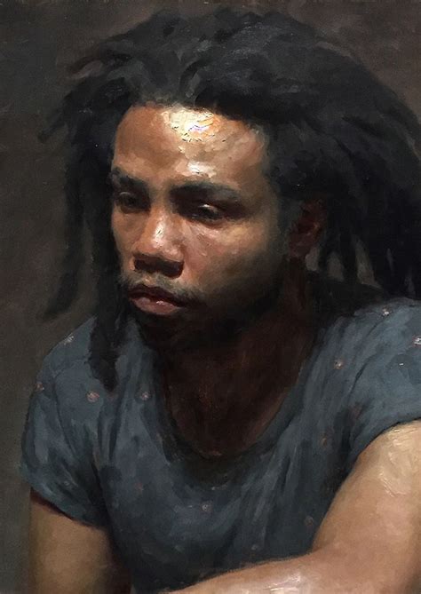 "Lemurian" - Patrick Byrnes, oil on panel, 2015 {figurative #