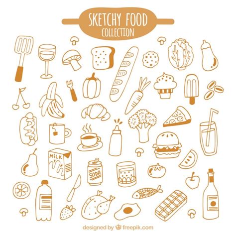 Food Doodle Icons Images - Free Download on Freepik