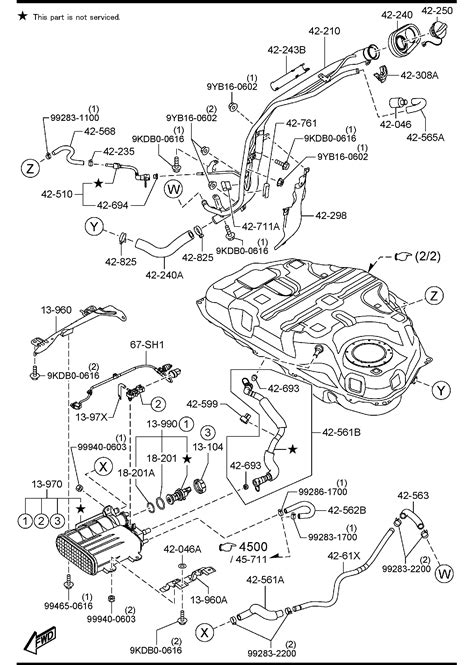 Diagram FUEL TANK (2WD)(USA/CAN)(GASOLINE) for your Mazda CX-5