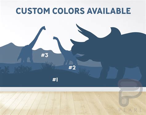 Dinosaur Wall Decal / Dinosaur Wall Mural / Peel and Stick - Etsy