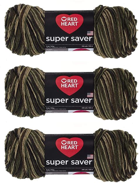 Red Heart Super Saver Yarn 3 Pack Camouflage E300 971 44 Off