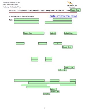 Fillable Online Towson Instructions For Form Towsonedu Fax Email