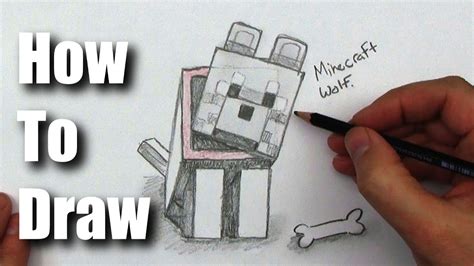 How To Draw A Wolf From Minecraft Youtube