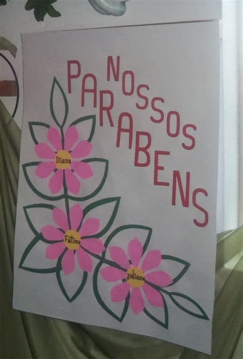 Artes E Formas Criativas NOSSOS PARABENS Cartaz Personalizado